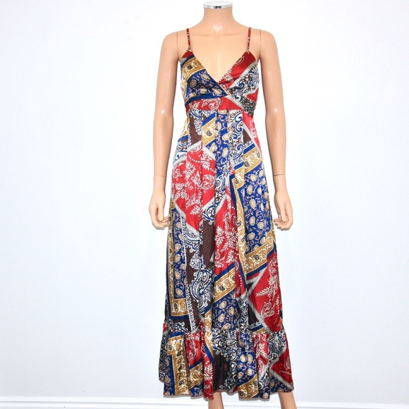 STUNNING Custom Made Silky Maxi Dress! - Picture 2 of 11